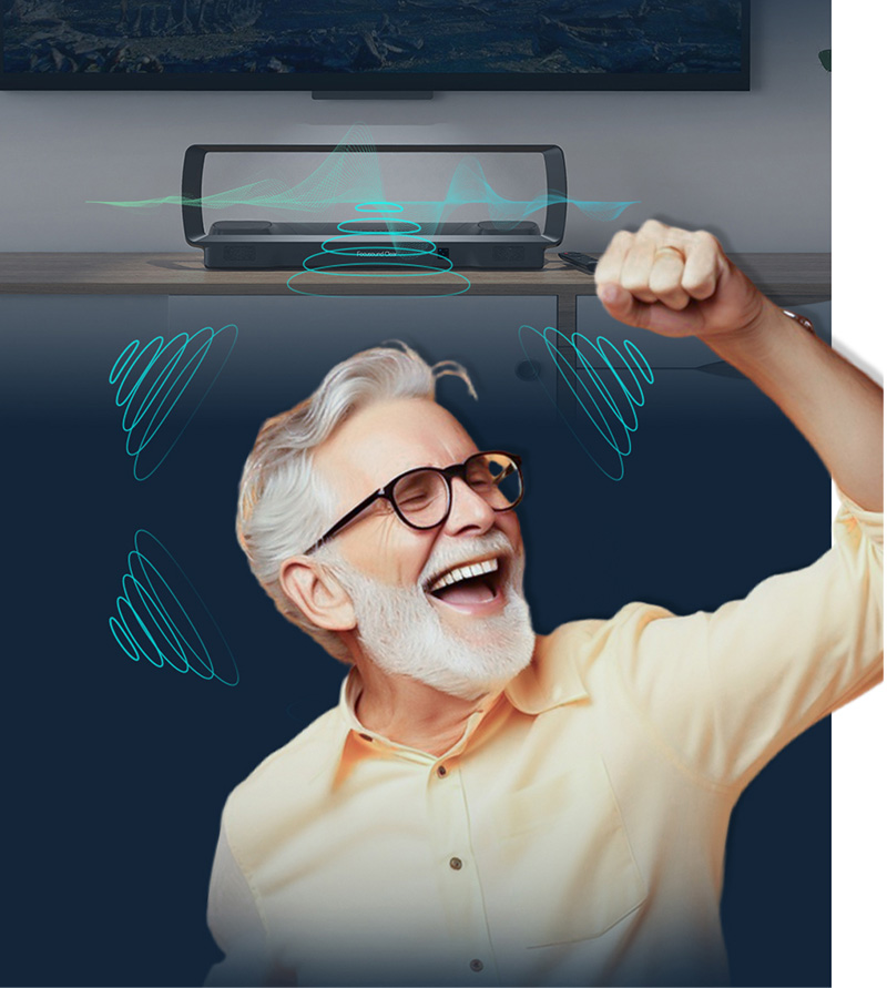 清聽聲學(xué)T2電視輔聽音箱，讓父母自由感知，自在聆聽