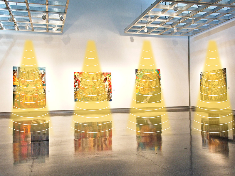 畫(huà)廊應(yīng)用定向音響