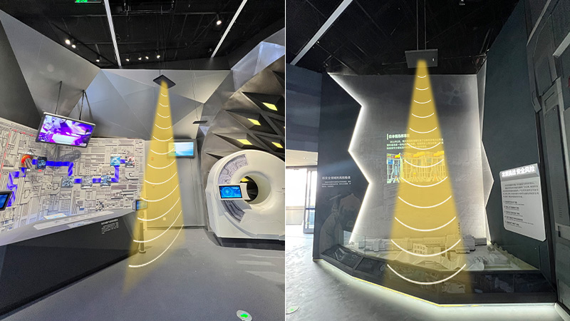 展廳定向音箱,吊頂安裝示意圖