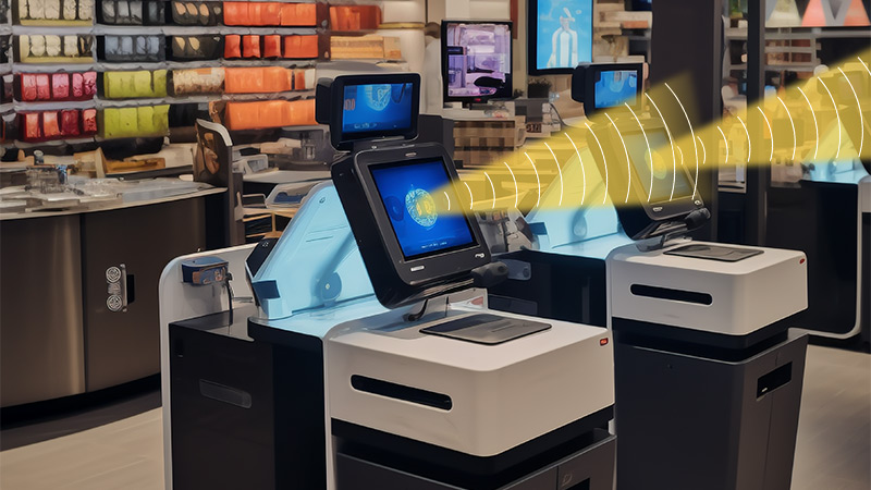 自助終端設備集成定向聲模組,定向發聲示意圖